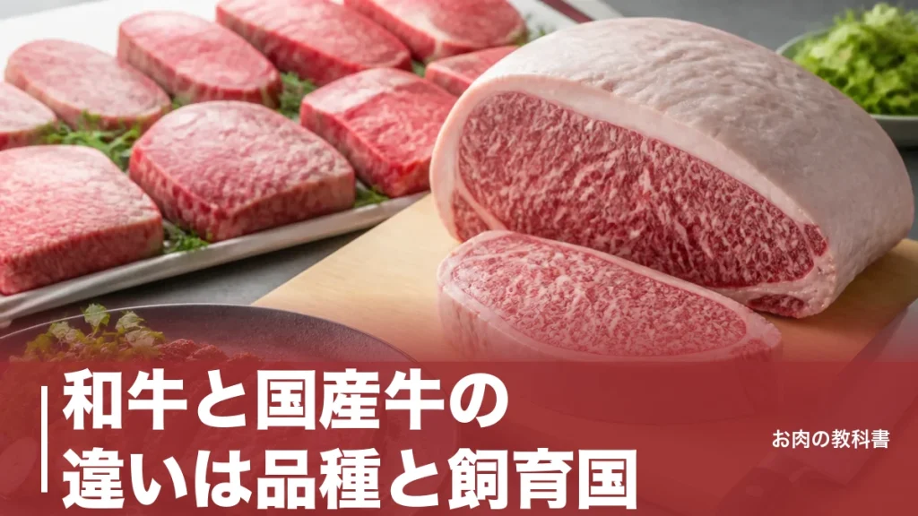 和牛と国産牛の違いは品種と飼育国｜460kcalと313kcalの差を成分表で解説のアイキャッチ画像