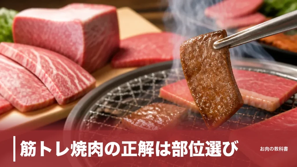 筋トレ焼肉の正解は部位選び｜ヒレ20.5gとカルビ11gのタンパク質差を成分表で解説のアイキャッチ画像