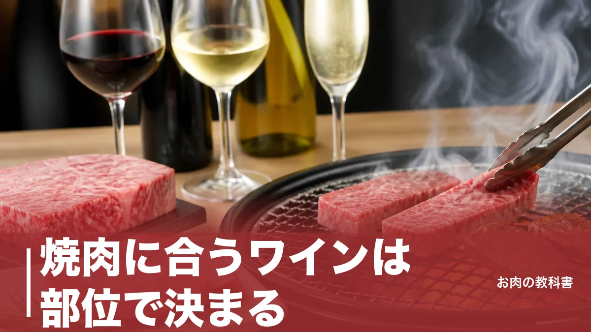 焼肉に合うワインは部位で決まる｜脂質50gのカルビと15gのヒレで正解が変わるのアイキャッチ画像