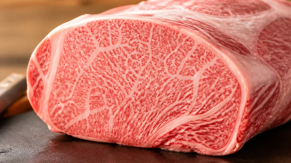 霜降り肉とは赤身に脂が網目状に入った状態のことの解説画像
