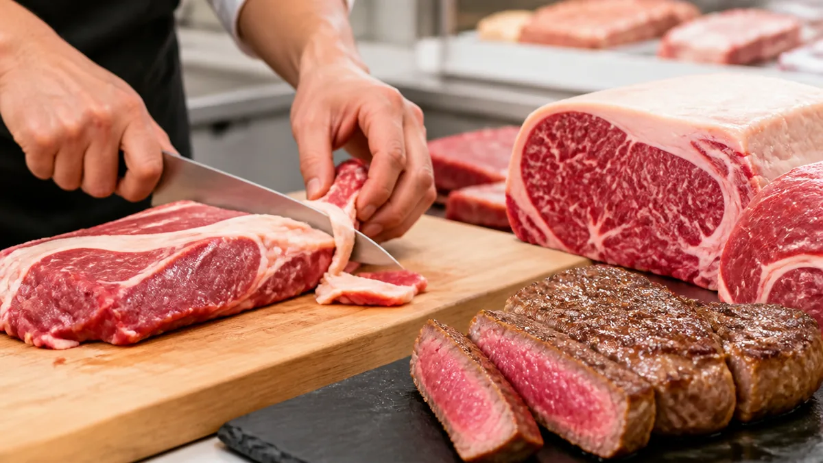 骨と脂を外すと、肉の重さは約3割減るの解説画像