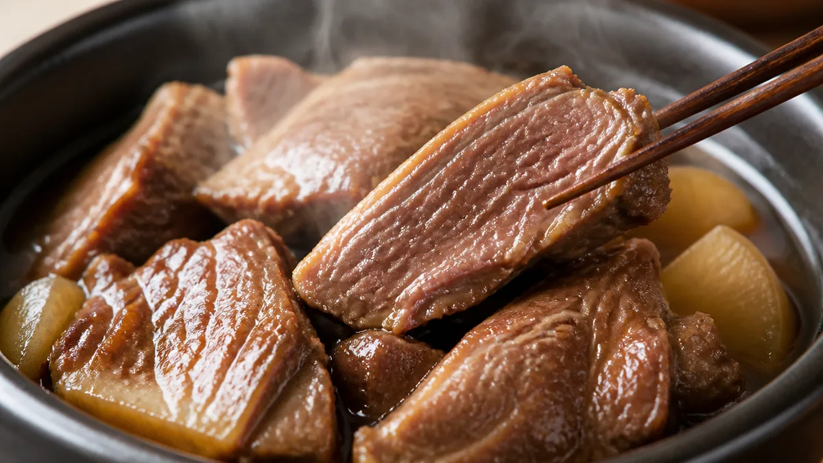 硬い部位が主役に変わる｜煮込みでとろける食感を引き出すの解説画像
