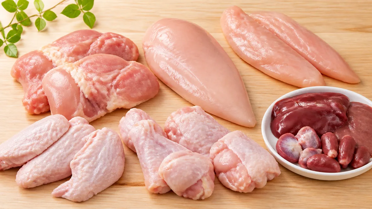 鶏肉部位のカロリー・タンパク質を成分表で一覧比較の解説画像