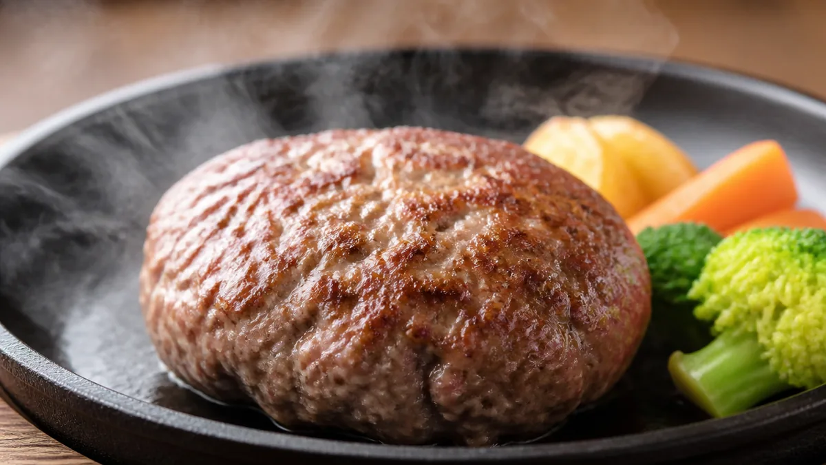 和牛ハンバーグは100回練って8分蒸すのが正解｜肉選び・カロリー・お取り寄せまで解説のアイキャッチ画像