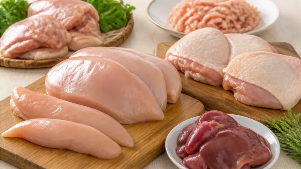 鶏肉の種類は3分類と7部位｜ささみ98kcalともも190kcalの差を成分表で解説のアイキャッチ画像